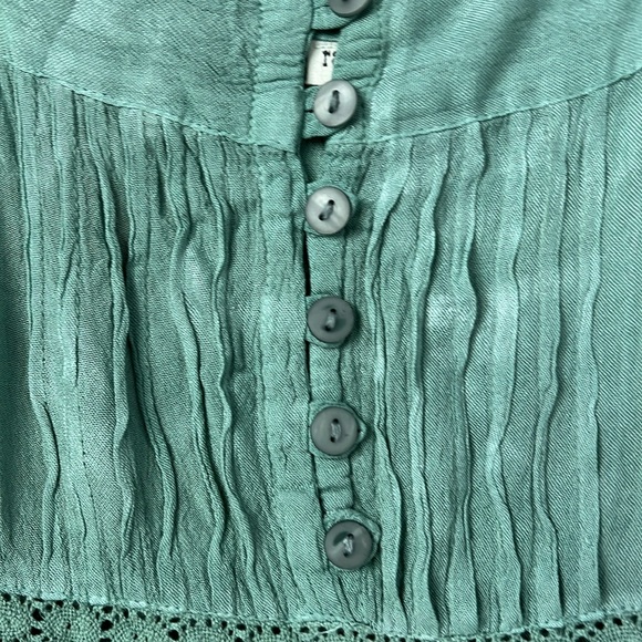 Dusty boho green boutique dress size M - Picture 6 of 8